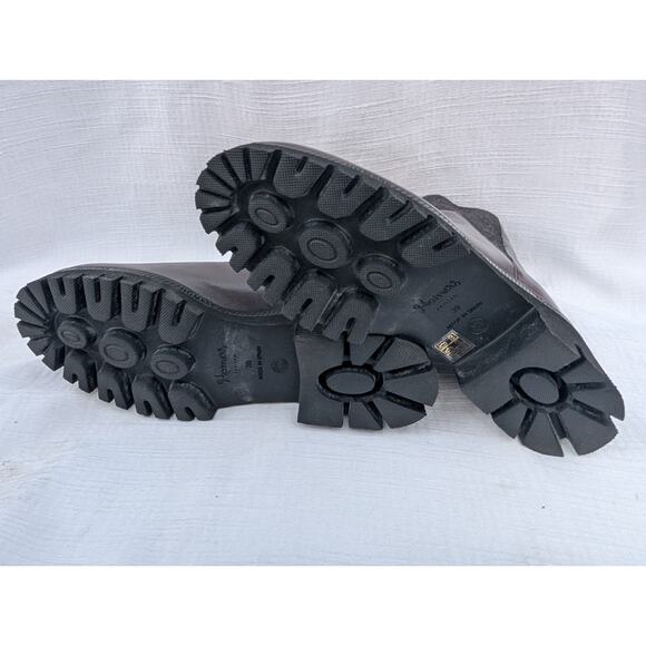 Homer's Women's Kelly Asphalt Leather Ankle Boots Sz 39 US 9 Poncho Asphalt - Picture 7 of 9